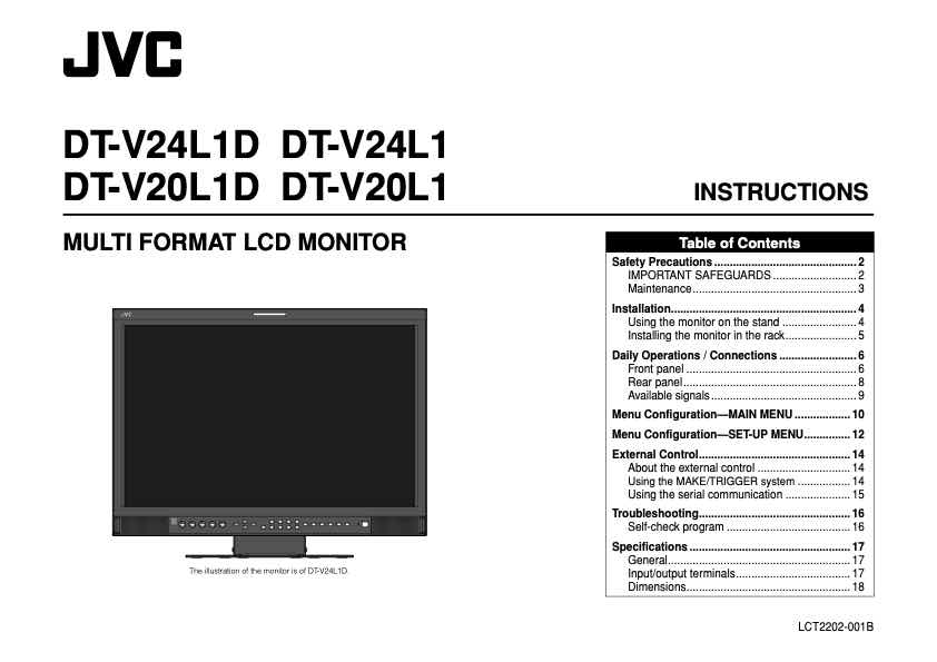 JVC DT-V24 technical manual preview