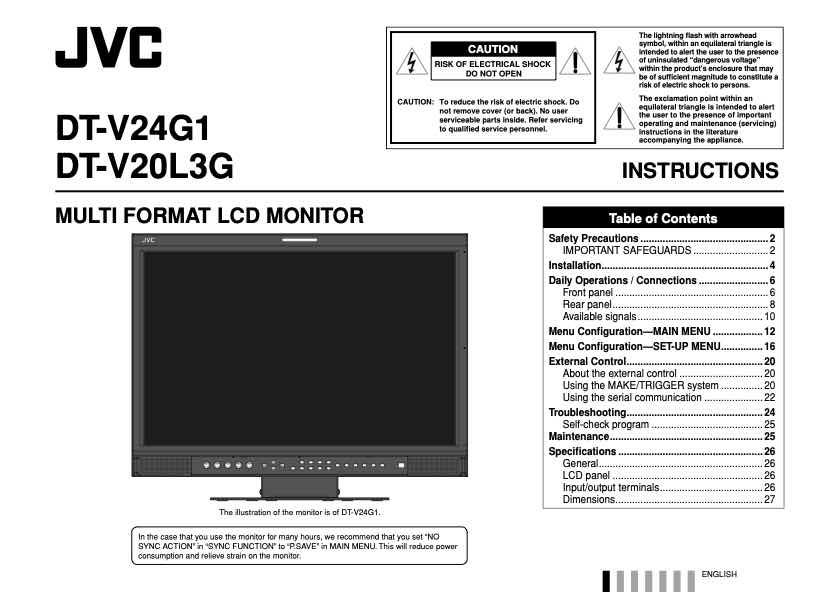 JVC DT-V24G1E technical manual preview