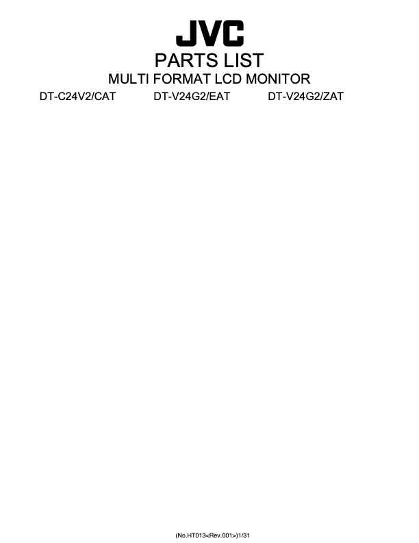 JVC DT-V24G2 technical manual preview