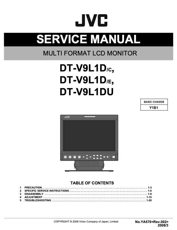 JVC DT-V9 technical manual preview