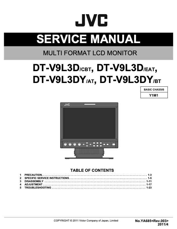 JVC DT-V9L3D technical manual preview