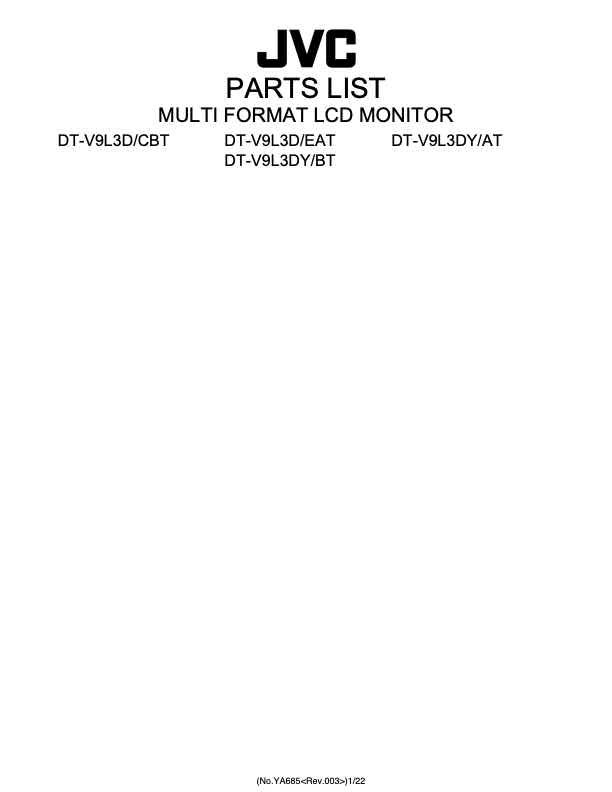 JVC DT-V9L3D technical manual preview