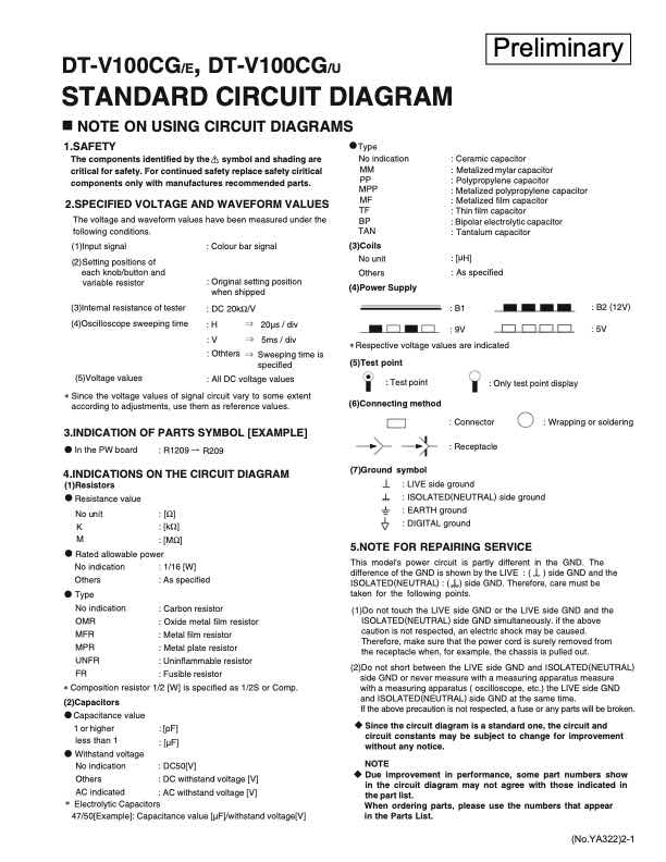 JVC DT_V100CG_E technical manual preview