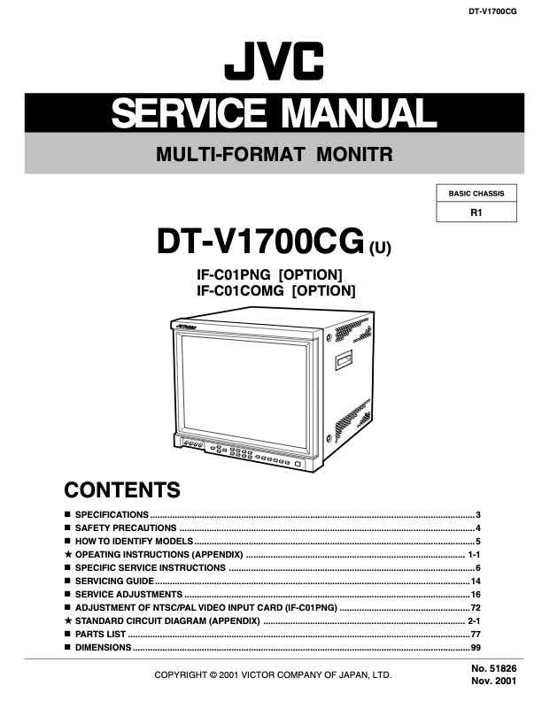 JVC DT_V1700 technical manual preview