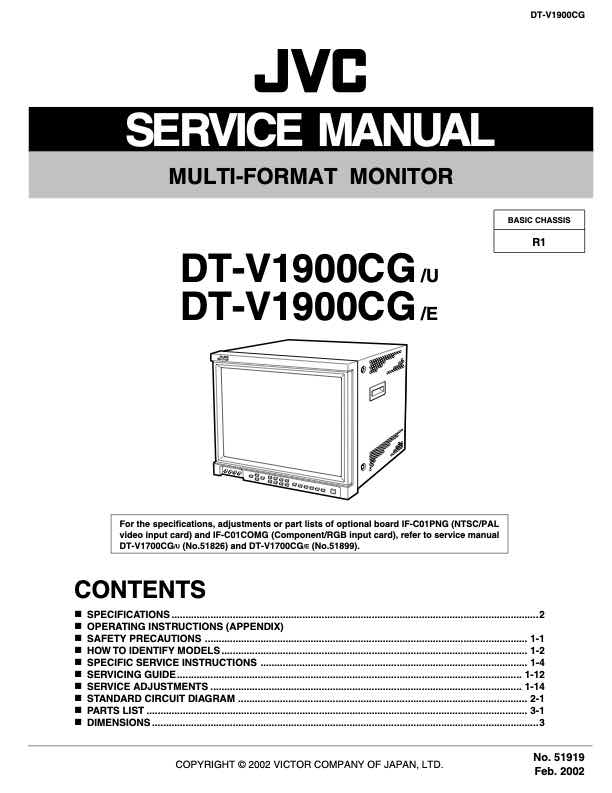 JVC DT_V1900CG technical manual preview