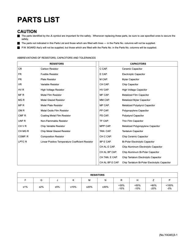 JVC GD-17L1G technical manual preview