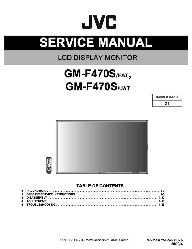 JVC GM-F470S technical manual preview