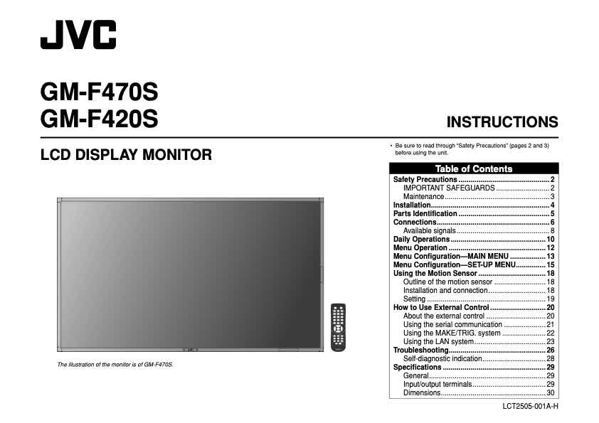 JVC GM-F470S technical manual preview