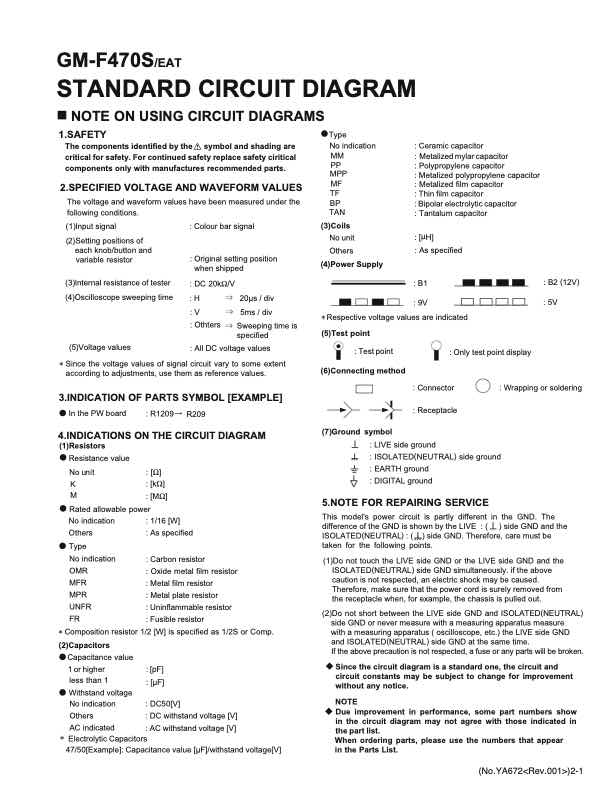 JVC GM-F470S technical manual preview