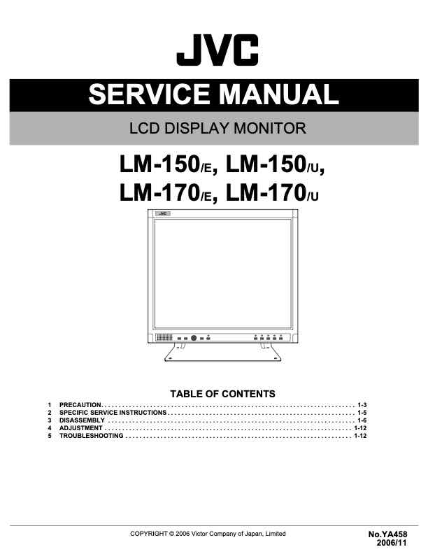 JVC LM-150E technical manual preview