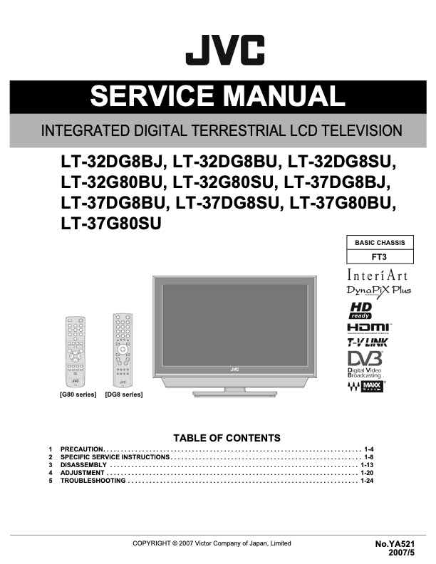 JVC LT-32G80BU technical manual preview