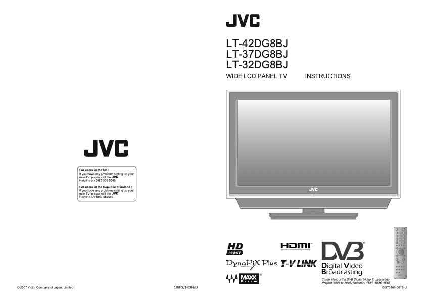 JVC LT-32G80BU technical manual preview