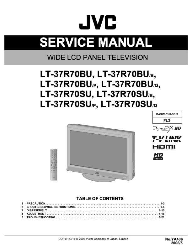 JVC LT-37R71BU technical manual preview