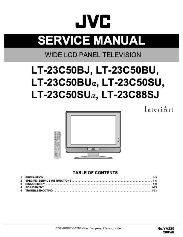 JVC LT23C50BU technical manual preview