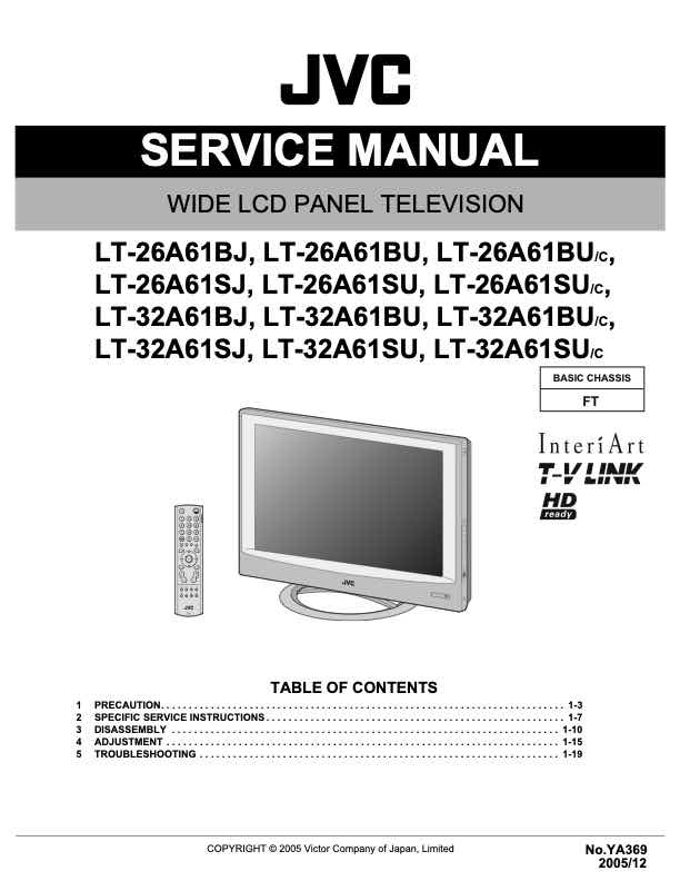 JVC LT_32A61 technical manual preview