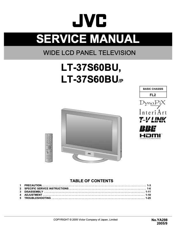 JVC LT_32S60Bxx technical manual preview