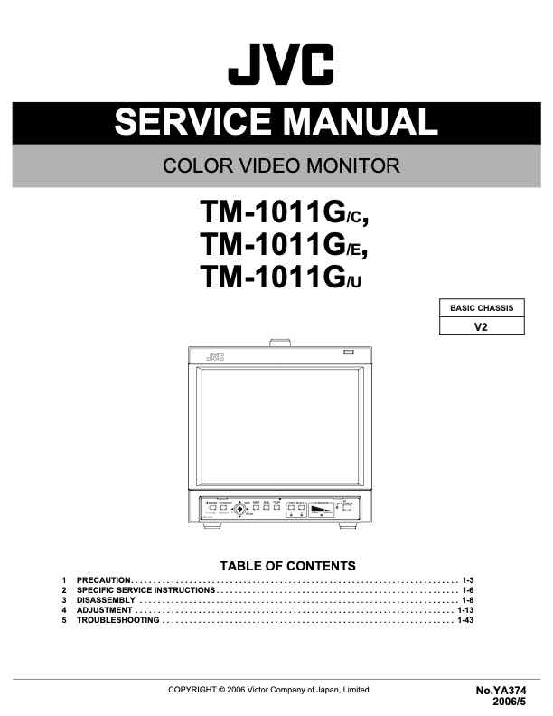 JVC TM-1011EA technical manual preview