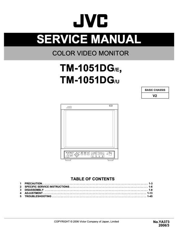 JVC TM-1051 technical manual preview