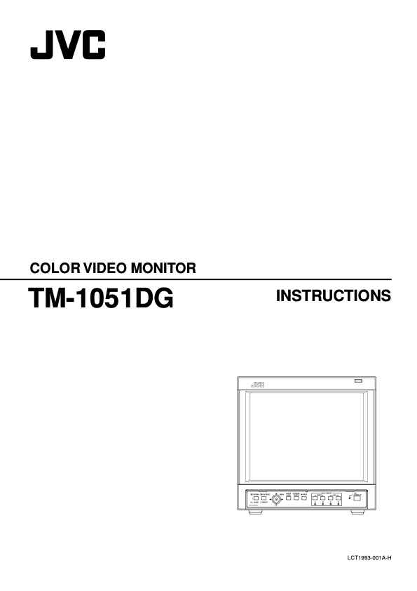JVC TM-1051 technical manual preview