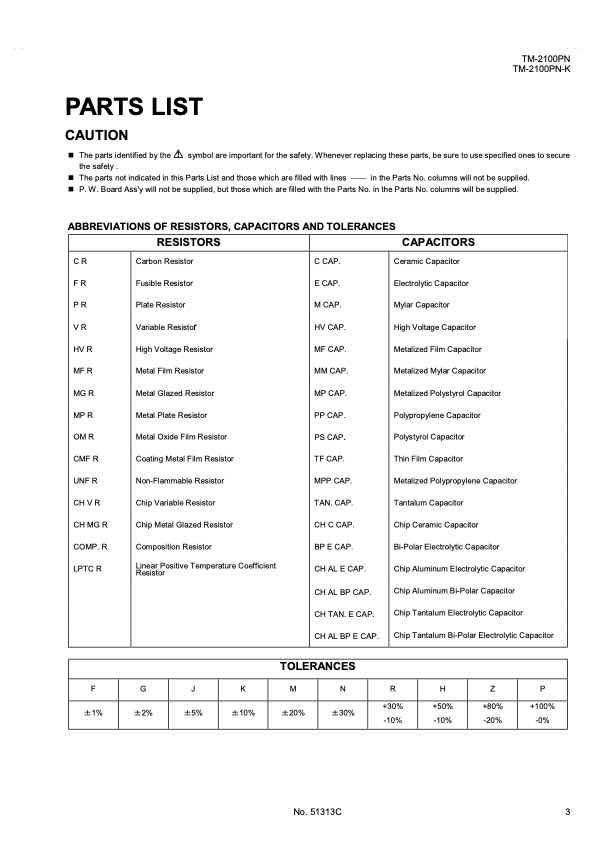 JVC TM-2100PN technical manual preview