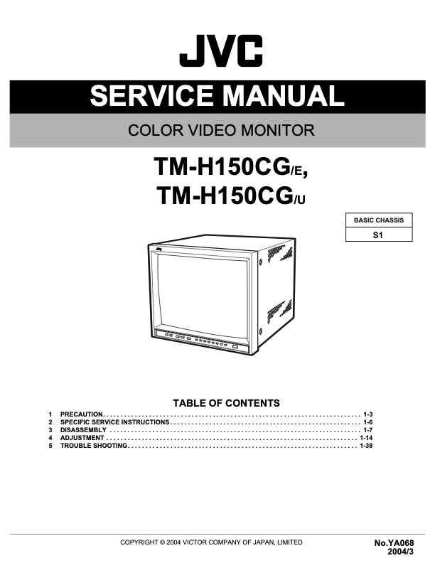 JVC TM-H150 technical manual preview