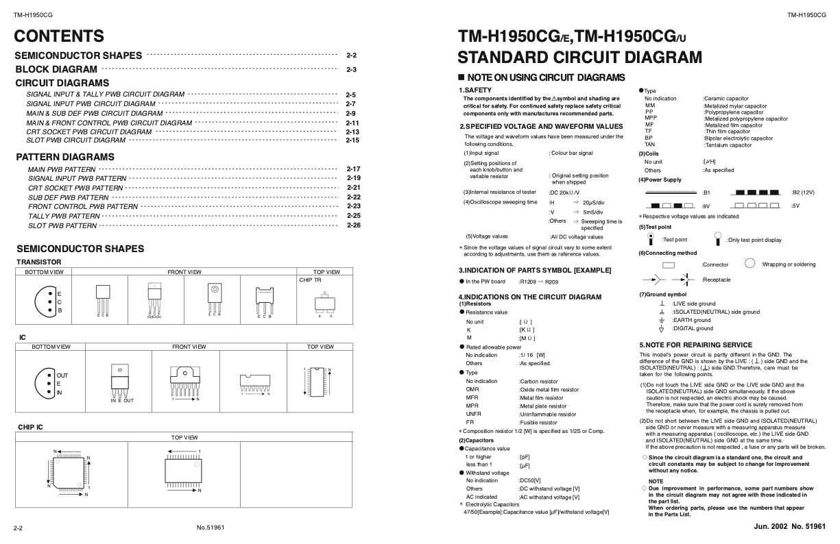 JVC TM-H1950 technical manual preview