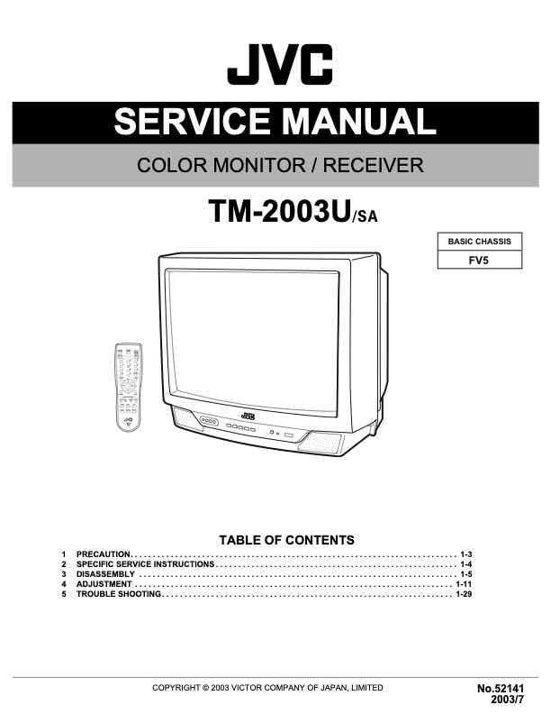 JVC TM_2003U_SA technical manual preview