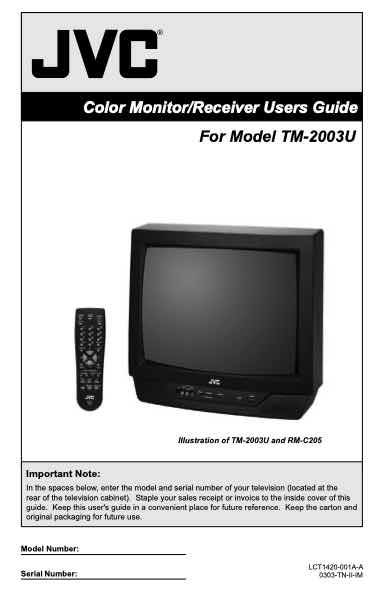 JVC TM_2003U_SA technical manual preview