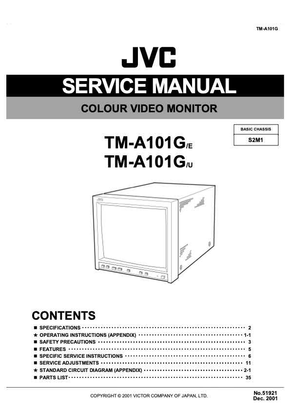 JVC TM_A101GE technical manual preview