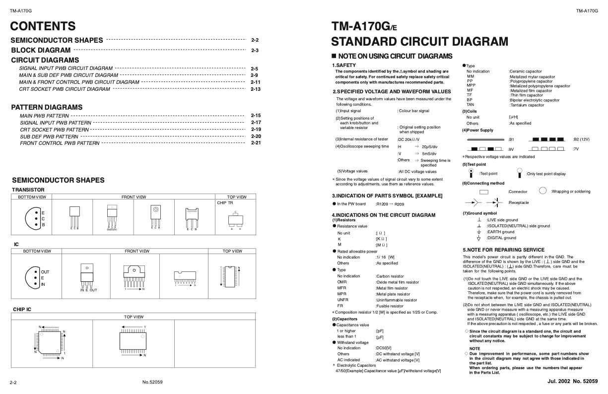 JVC TM_A170G technical manual preview