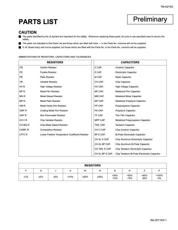 JVC TM_A210GE_tentative technical manual preview