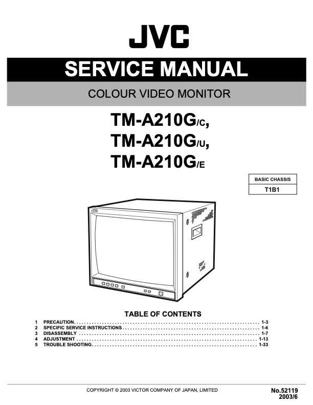 JVC TM_A210G_E technical manual preview