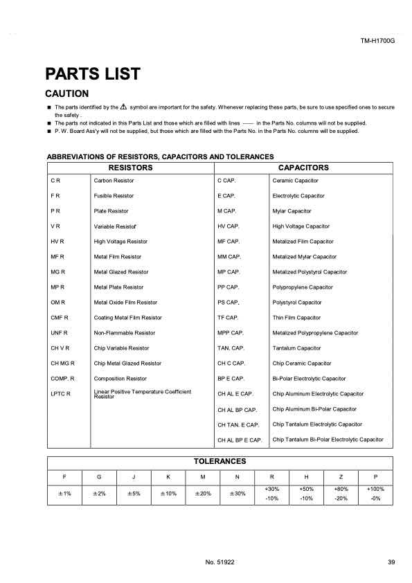 JVC TM_H1700E technical manual preview