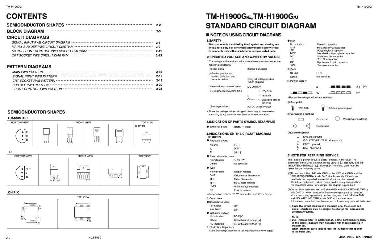 JVC TM_H1900G technical manual preview