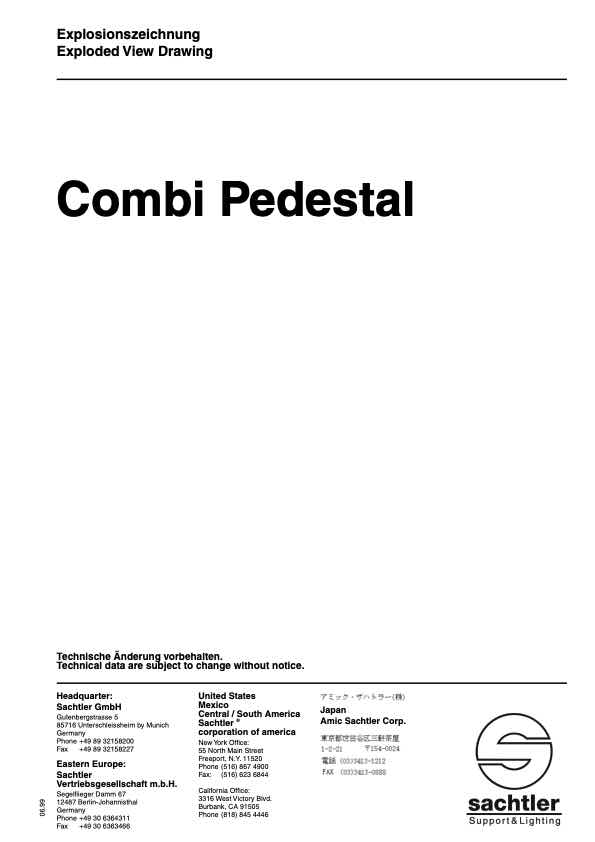 Sachtler Combi Pedestal technical manual preview