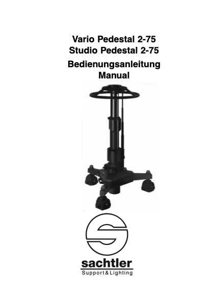 Sachtler Vario Ped 2-75 technical manual preview