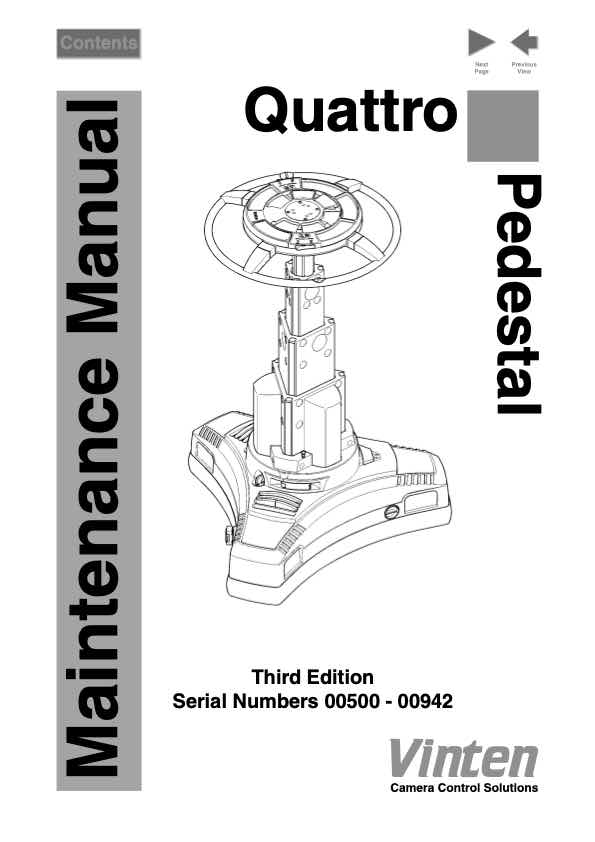 Vinten 3445 technical manual preview