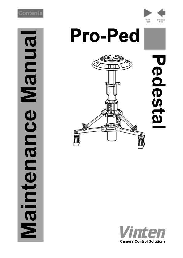 Vinten 3983 Pro technical manual preview