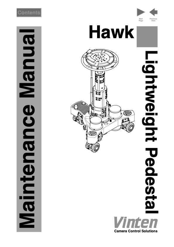 Vinten Havk technical manual preview