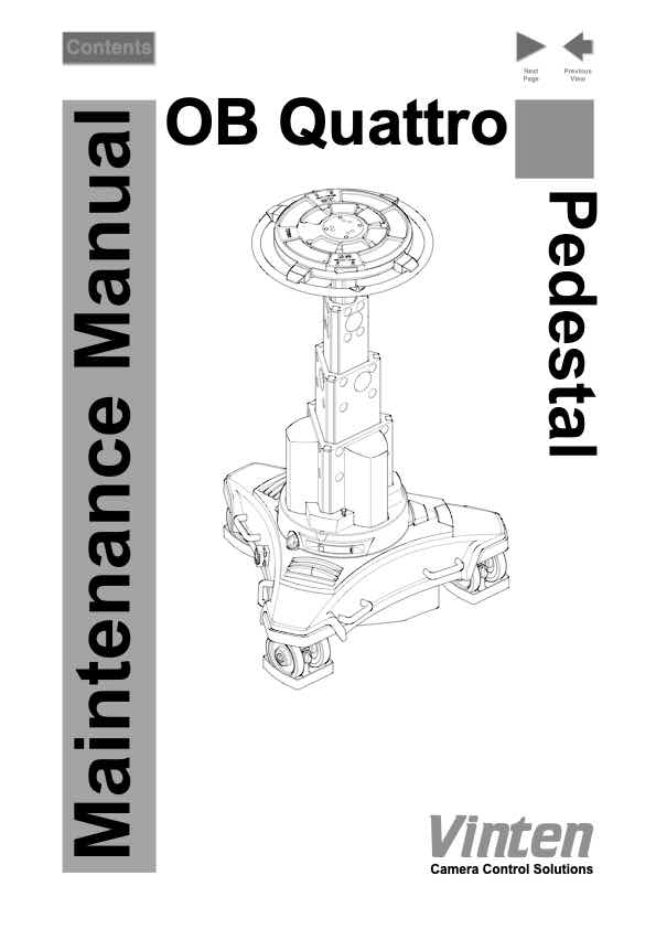 Vinten OB Quattro technical manual preview
