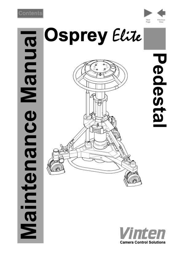 Vinten Ospray technical manual preview