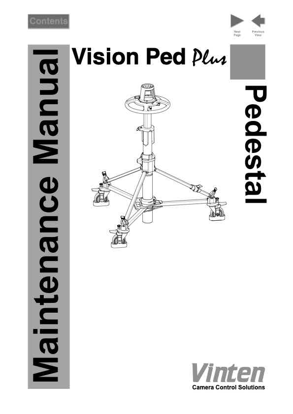Vinten V 3951 technical manual preview