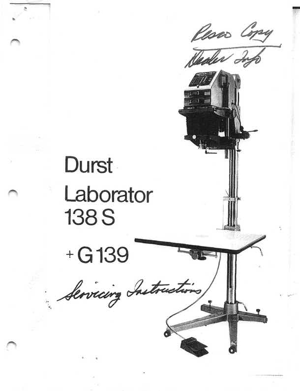 Durst 138 technical manual preview