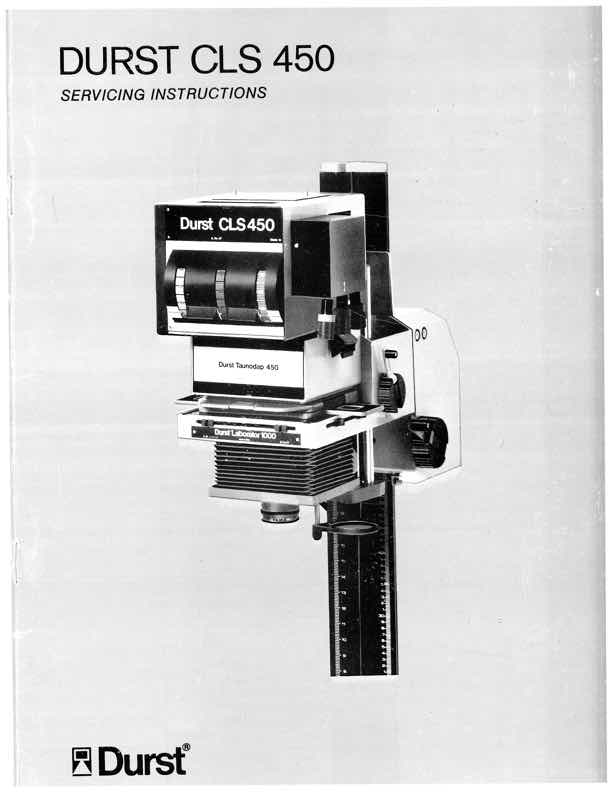 Durst 450 technical manual preview