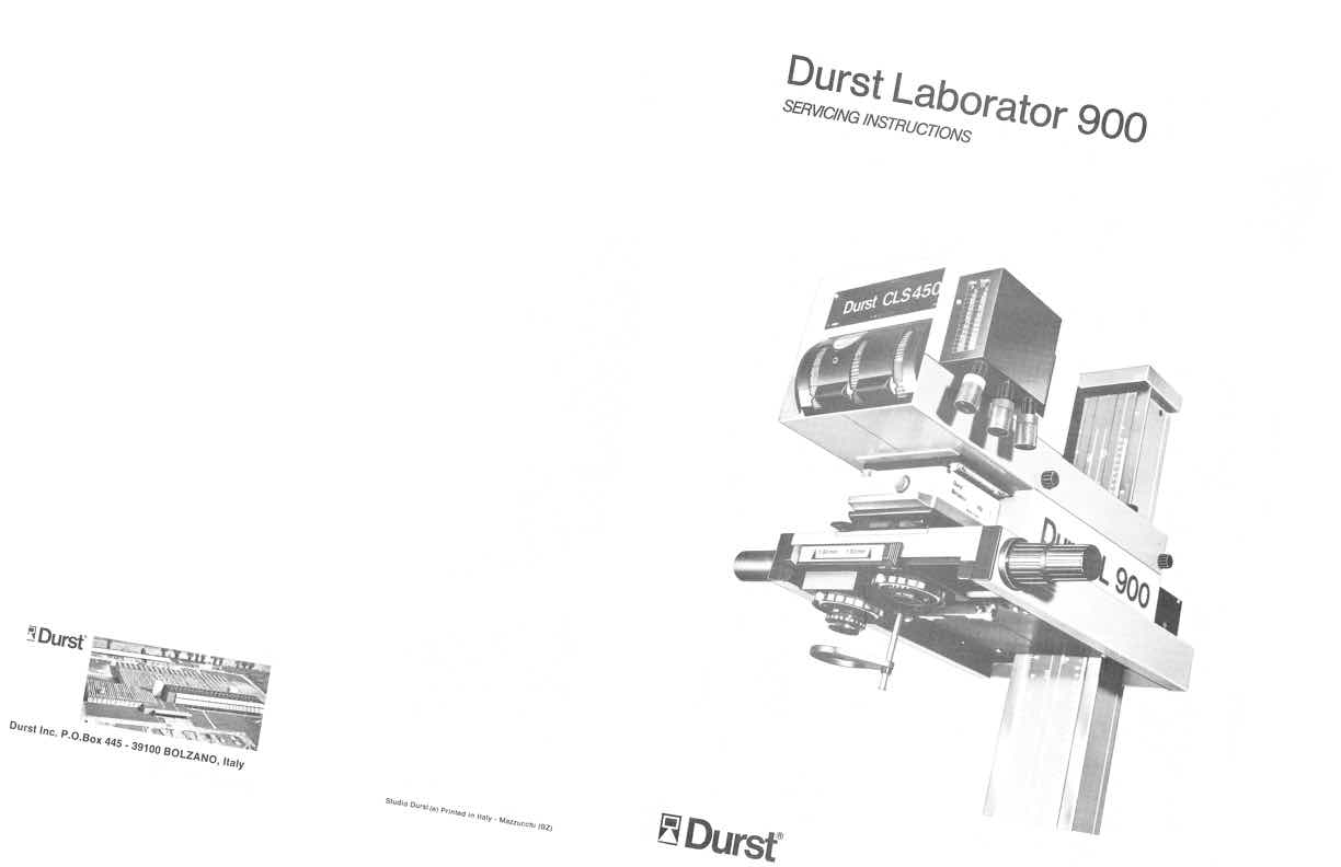Durst 900 technical manual preview