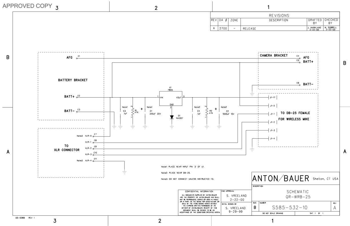 Anton Bauer General Schematics technical manual preview