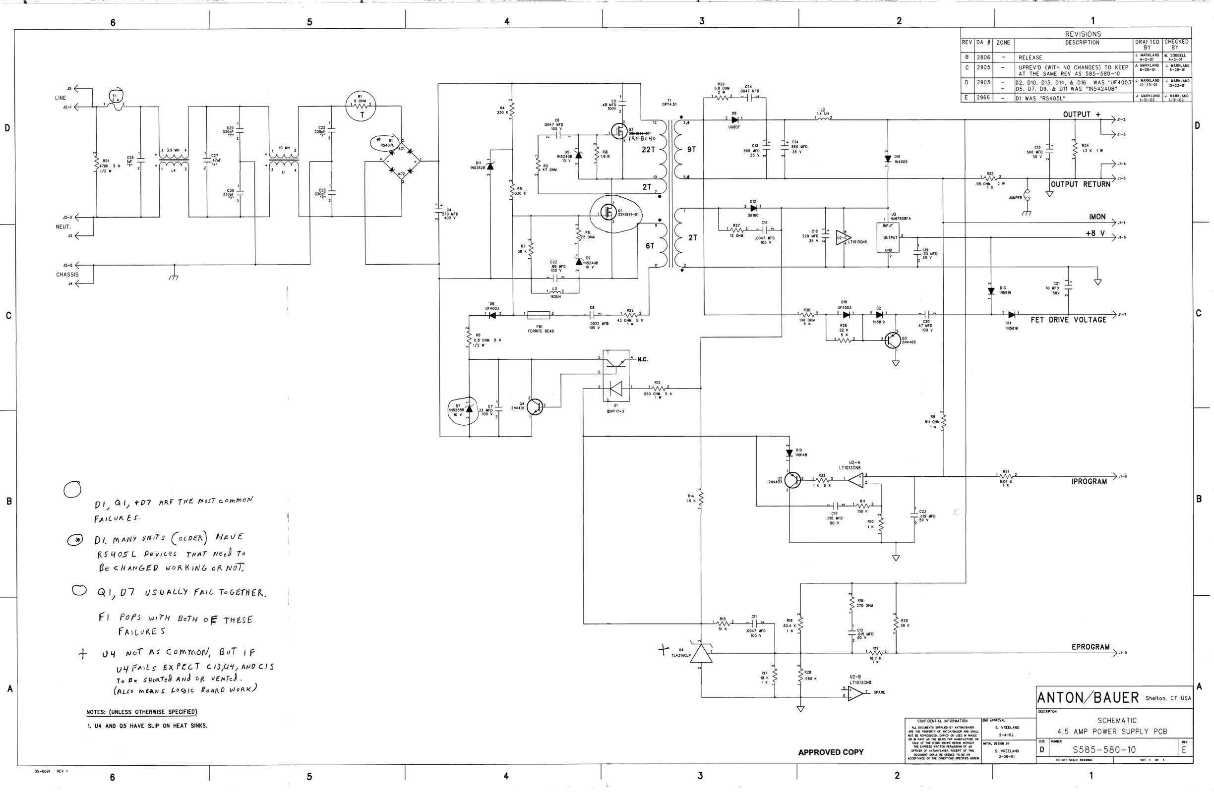 Anton Bauer General Schematics technical manual preview