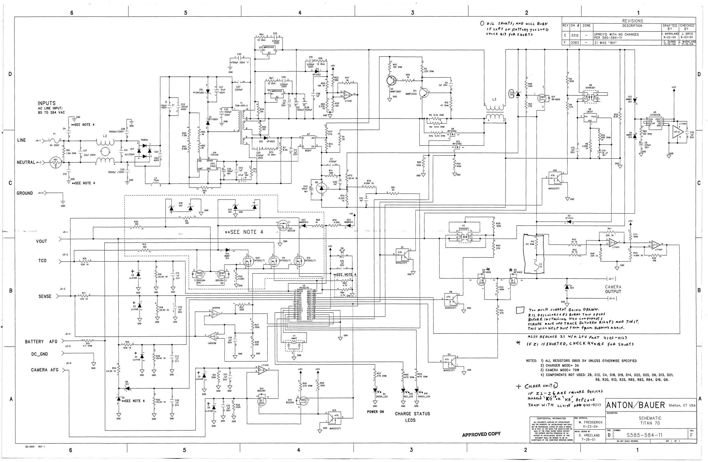 Anton Bauer General Schematics technical manual preview