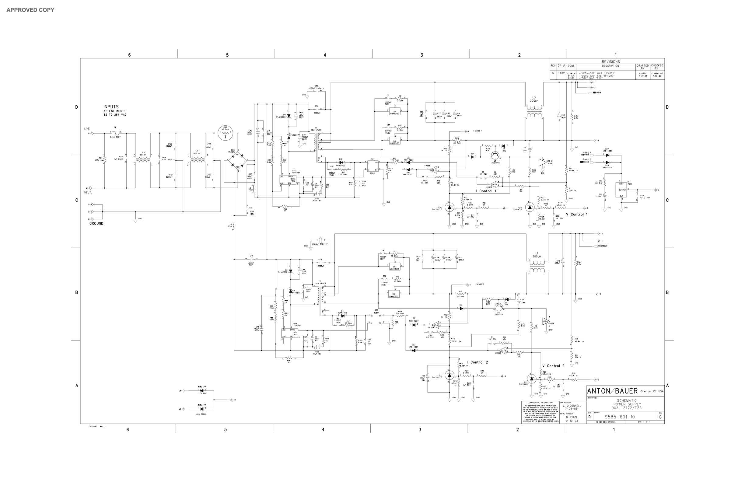 Anton Bauer PCB 2722 technical manual preview
