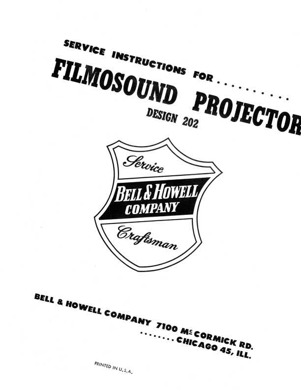 Bell & Howell 202 technical manual preview